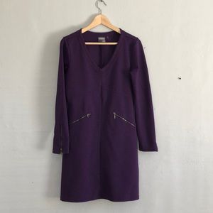 Athleta True Purple Vneck Dress szM